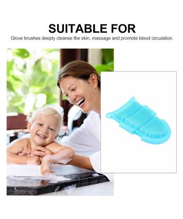 Uonlytech Silicone Bath Mitt - Exfoliating Skin Scrubber and Massage Glove for Washing and Cleaning - Green - Buy Online on GoSupps.com
