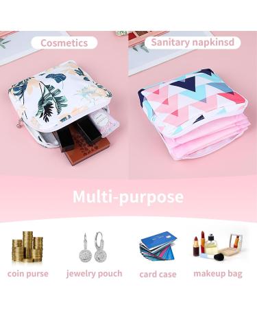 Cobee 2Pcs Sanitary Napkin Storage Bags - Portable Period Kit for Girls & Women - Menstruation Storage Pouch with Zipper - Style B - Buy Online on GoSupps.com