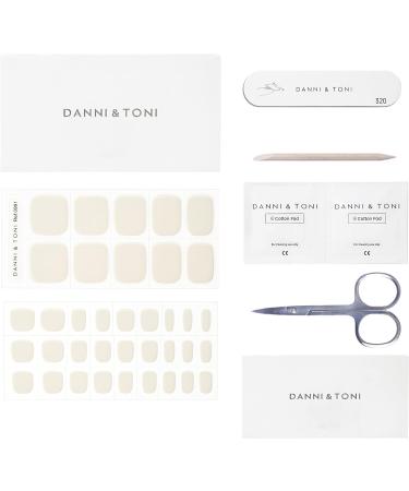 Danni & Toni Half Hardened Gel Nail Films - White Topaz Glossy Gel Nail Stickers & Pedi Wraps | 37 Artful Designs for Perfect Manicure & Pedicure - Buy Online on GoSupps.com