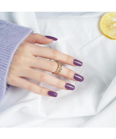 DANNI & TONI Semi Cured Gel Nail Strips Purple (Mulberry) - 16 Thin Gel Nail Stickers - Buy Online on GoSupps.com