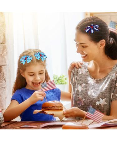 24 Pcs Patriotic 4th of July Hair Bows Clips - Independence Day Hair Accessories for Girls - Buy Online on GoSupps.com