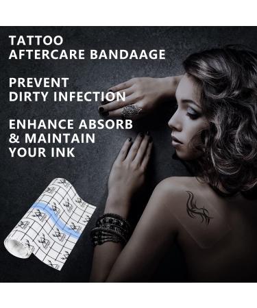 Tattoo Aftercare Waterproof Bandage | Transparent Film Dressing 6x40 Roll | Second Skin Healing Adhesive Wrap | Protect & Heal Your Tattoo - Buy Online on GoSupps.com