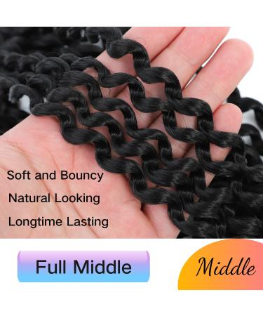 Passion Twist Hair 12 Inch Water Wave Crochet for Black Women - 8 Packs Short Butterfly Locs Bob Spring Twist Extensions - Synthetic Curly Braiding Hair 1B Natural - Buy Online on GoSupps.com