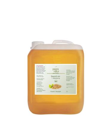 pagra natur massage oil - sesame oil organic virgin 1st cold pressing 5l canister