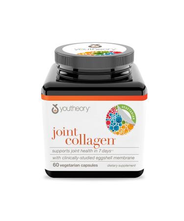 Youtheory Vegetarian Joint Collagen Capsules, NEM Eggshell Membrane + Boswellia, Joint Health, 60 ct