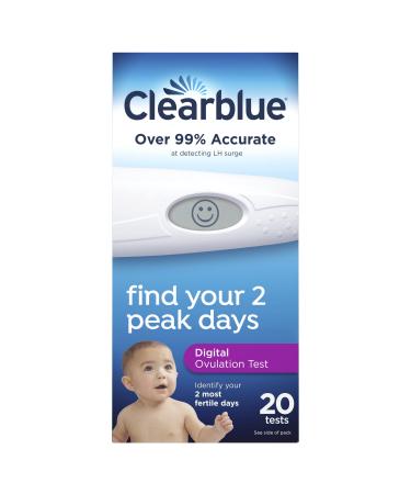 Clearblue Digital Ovulation Predictor Kit, Featuring Ovulation Test with Digital Results, 20 Digital Ovulation Tests 20 Ovulation Tests