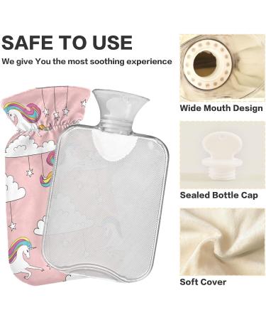Hot Water Bottle with Cloud Cover - 2L Unicorn Relief | Pain Relief & Compress - Buy Online on GoSupps.com