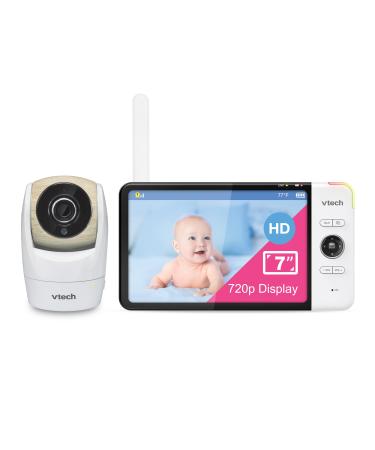 Upgraded VTech VM919HD Video Monitor with Battery Support 15-hr Video Streaming, 7" 720p HD Display,360 Panoramic Viewing, 110 Wide-Angle View,HD Night Vision,Up to 1000ft Range,Secured Transmission 7 Inch LCD screen 1 Count (Pack of 1)