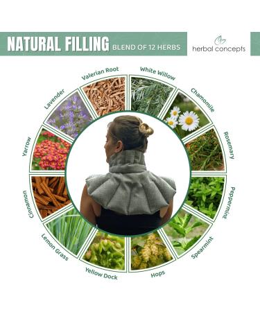 Herbal Concepts Neck and Shoulder Hot/Cold Wrap with Aromatherapy - Slate Blue - Buy Online on GoSupps.com