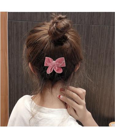 Vintage Duckbill Hairpin Set: 5 Plush Fashion Hair Bow Clips for Kids Simple Small Decorative Girls' Accessories - Buy Online on GoSupps.com