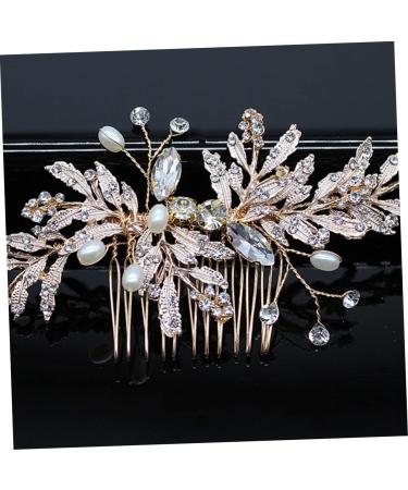 Didiseaon Pearl Hair Barrettes Decorative Hair Combs Crystal Decor Crystals Decor Wedding Crystal Hair Comb Rhinestone Headpiece Crystal Flower Comb Hair Accessories Bride Alloy - Buy Online on GoSupps.com
