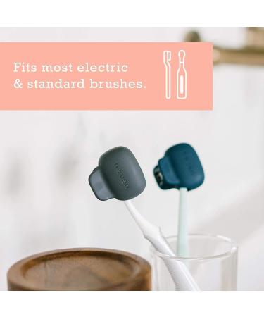 Haven Toothbrush Cover Set - 4 Pack Toothbrush Protectors for Electronic and Manual Toothbrushes - Travel Case Holder in White, Gray, Coral, Teal - Buy Online on GoSupps.com