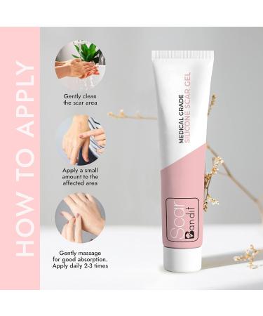 Scarbandit Silicone Scar Gel - Medical Grade Treatment for Surgical and Acne Scars - Moisturizes, Reduces Redness - Clear, Odorless - 0.35oz - Kids & Adults - Buy Online on GoSupps.com