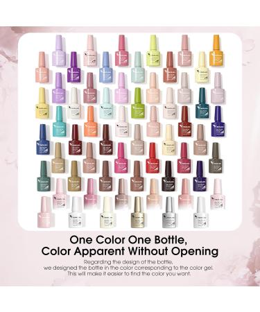 VENALISA Gel Nail Polish Set 60 Colors with Primer Base Reinforce Glossy & Matte Top Coat Soak Off UV Gel Perfect for Valentine's Birthdays and Special Days VIP5 - Buy Online on GoSupps.com