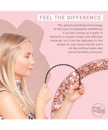 Invisibobble Hairhalo Haarreif - True Dark Sparkle Adjustable Hairband for Girls & Women | Soft & Comfortable Original Design from Munich - 1 Pack - Buy Online on GoSupps.com