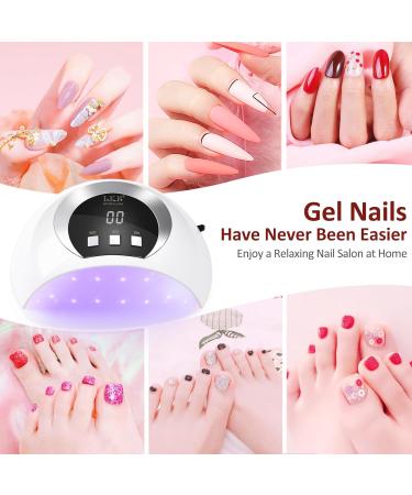 Kisspet 54W UV Nail Lamp with LCD Screen and Timer for Gel Nails - Portable White Nail Dryer - Buy Online on GoSupps.com