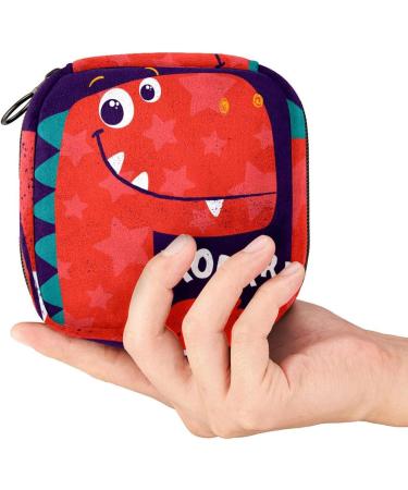 Dinosaur Animal Sanitary Napkin Storage Bag for Teen Girls- Zippered Period Pouch for School and Travel - Buy Online on GoSupps.com