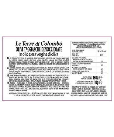 Buy Le Terre di Colombo Pitted Taggiasca Olives in Extra Virgin Olive Oil 180g (Pack of 6) - Best Quality International Shipping - Buy Online on GoSupps.com