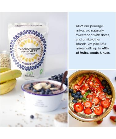 Great British Porridge Co. Classic Chocolate Gluten-Free Instant Oatmeal - 2 x 385g Pouches | Naturally Sweet & Creamy | 100% Natural Plant Based High Fibre Oats - Buy Online on GoSupps.com