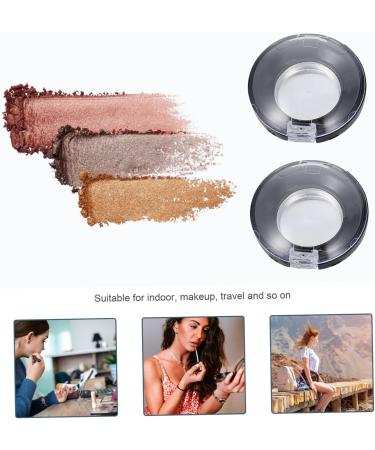 NOLITOY Makeup Blush 8pcs Eye Shadow Blank Eyeshadow Plastic Serving Trays Empty Makeup Case Eyelash Curler Travel Round 3.5x1.5cm Black - Buy Online on GoSupps.com