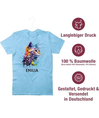 Personalized Cat Lover T-Shirt for Men - Gift with Name by Shirtracer - Light Blue S - Buy Online on GoSupps.com