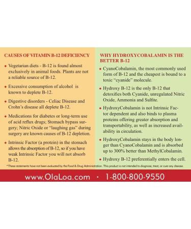 Ola Loa Vitamin B12 Sublingual Cherry Dietary Supplement - HydroxyCobalamin Active Folate Vegan Formula - Promote Your Body's Energy Nerve and Brain Support - 60 Tablets - Buy Online on GoSupps.com