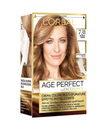 Set 6 EXCELLENCE Age Perfect 7.31 Amber Blonde Permanent Hair Color Tint