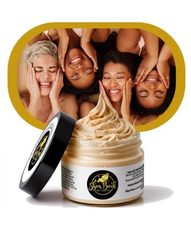 Shea Beck Body Butter Pure & Natural Whipped Body Butter with Shea Cocoa & Mango Butters + Jojoba Avocado & Sweet Almond Oils | Skin & Beard Care (Blue Musk) - Buy Online on GoSupps.com