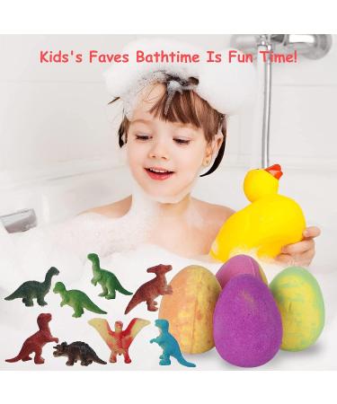 HOTLAKE Organic Dinosaur Bath Bombs for Kids - 16 Pack with Surprise Toys - Perfect Gift for Girls and Boys on Birthdays, Christmas, or Easter - Buy Online on GoSupps.com
