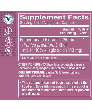 Buy Vitamin Shoppe Pomegranate Extract 250MG - Antioxidant Superfood for Cellular Health | 100 Veggie Capsules - International Shipping - Buy Online on GoSupps.com