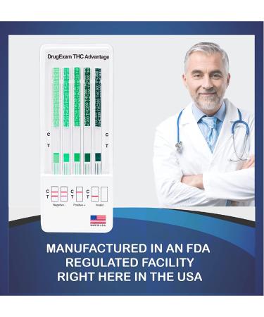 DrugExam THC Advantage Home Urine Test Kit - 3 Pack | Made in USA | Highly Sensitive THC 5 Level Test | Detects 15 ng/mL, 20 ng/mL, 50 ng/mL, 200 ng/mL, 300 ng/mL - Buy Online on GoSupps.com