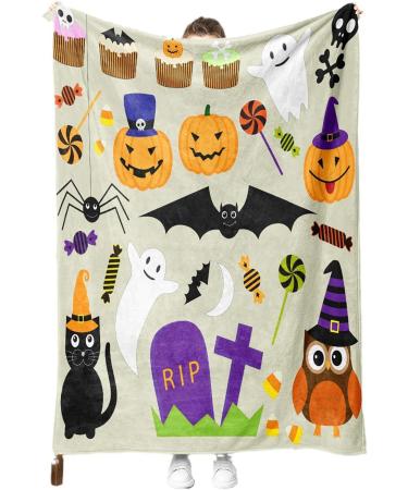 RPPORM Halloween Fleece Blanket - Soft Fluffy Throw for Bed Car & Office | Perfect for Men Women & Kids - Buy Online on GoSupps.com