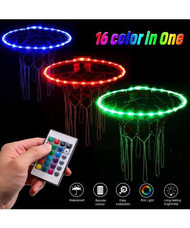 Waybelive LED Basketball Hoop Lights - Remote Control, 16 Color Change, Waterproof & Super Bright for Night Play Outdoors - Perfect Gift for Kids - Buy Online on GoSupps.com