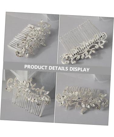 Housoutil Rhinestone Hair Combs Wedding Hair Comb Hair Comb Clips Hair Side Comb Bridal Hair Comb Hair Combs for Wedding Decor Tiara Rhinestones Bride Accessories Zinc Alloy White - Buy Online on GoSupps.com