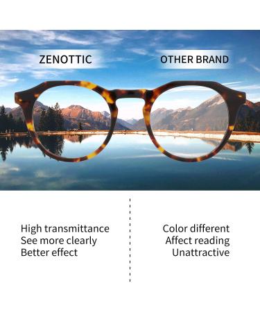 ZENOTTIC Blue Light Blocking Glasses - Round Frame Anti Blue Ray Eyeglasses for Gaming & Computer Use | Reduce Eyestrain & UV Glare - Tortoise Design - Buy Online on GoSupps.com
