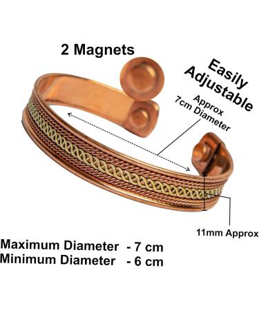 Wonder Care Copper Bracelet for Men & Women | Magnetic Copper Kada with Velvet Tui & Gift Box - Ideal Gift for All Occasions - Buy Online on GoSupps.com