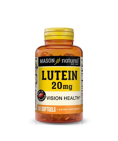 MASON NATURAL Lutein 20 mg with Vitamin E - Healthy Vision and Eye Function Supports Eye Health 30 Softgels