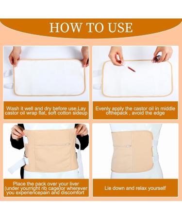 Buy Weewooday 4 Pcs Organic Castor Oil Pack Wraps - Adjustable Neck & Waist Compress Kits for Natural Healing (Oil Not Included) - Reusable Fresh Style International Shipping Available - Buy Online on GoSupps.com