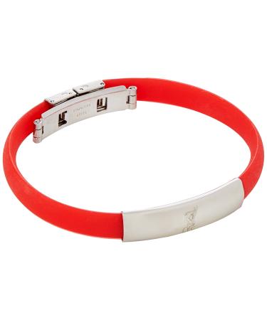 Silicone Wristband with Liverpool FC Design (One Size) (Red/Silver)