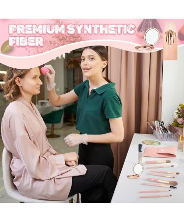 Domensi 8 Set Mini Travel Makeup Brush Set - Bulk Brushes with Bag & Mirrors | Perfect Wedding Gift & Bridesmaid Favors - Buy Online on GoSupps.com