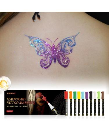  Gazocua Skin Pencil - 10 Colors Skin-Friendly Face Paint - Creative Skin Marker Pen | For Teens Adults Birthday Party Cosplay Festival Makeup Game - Buy Online on GoSupps.com