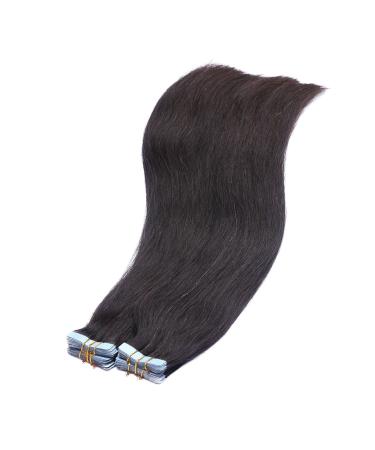 Buy #1B Black Brown Tape In Hair Extensions - 40cm | 100% Remy Real Hair - Tresse by Novon - International Shipping - Buy Online on GoSupps.com