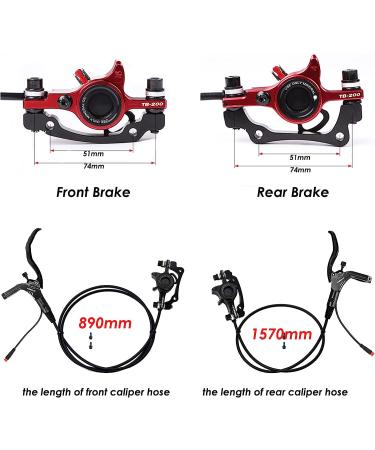 JFOYH E-Bike Electric Power-Off Hydraulic Brake Set with 160mm Rotors - Front and Rear Disc Brake Caliper for Ebike/Scooter in Blue - Buy Online on GoSupps.com