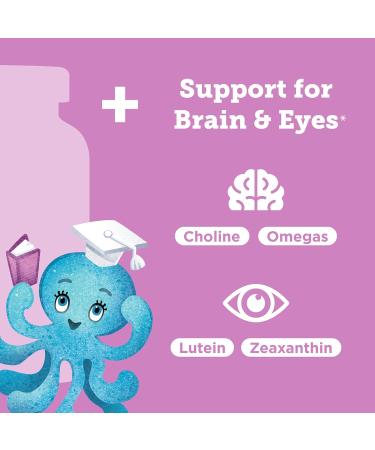 Hyland's Kids Multivitamin + Brain & Eye Health Sugar Free Natural Mixed Berry Flavored Gummies with Choline Lutein & Omegas 60ct Bottle - Buy Online on GoSupps.com
