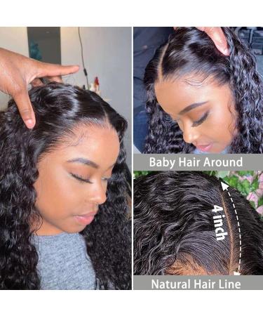 18 Inch Deep Curly Lace Front Wig | 100% Virgin Human Hair | Pre Plucked with Baby Hair | Glueless Closure Wig for Black Women | Natural Color | 180 Density - Buy Online on GoSupps.com