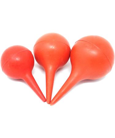 Honbay 3PCS Red Rubber Squeeze Bulb Ear Syringe Ball - 30ml, 60ml, 90ml Sizes - Buy Online on GoSupps.com