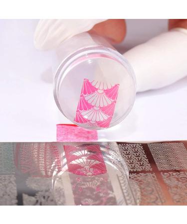 Buy ANCLLO Nail Art Stamper - Clear Silicone Stamping Jelly with Scraper | Perfect for DIY Nail Designs - International Shipping Available - Buy Online on GoSupps.com