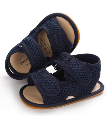 RVROVIC Baby Sandals - Soft Anti-Slip Sole for Boys & Girls | Toddler First Walkers | 0-6 Months | Dark Blue - Buy Online on GoSupps.com