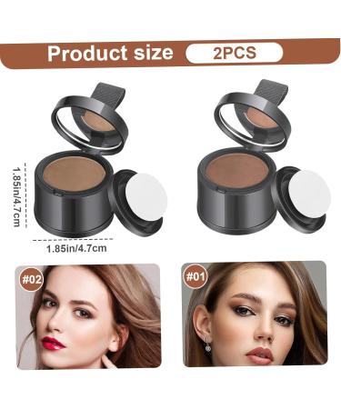 2Pcs Root Touch Up Powder Windproof & Sweatproof Hairline Powder for Women & Wen Natural Stain-Proof Hair Loss Concealer Hairline Powder for Thinning Hairline Coffee & Light Coffee Coffee Light Coffee - Buy Online on GoSupps.com