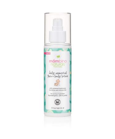 Mambino Organics Daily Essential Face And Body Lotion  Coconut + Primrose  5 Fluid Ounces 5.07 Fl Oz (Pack of 1)